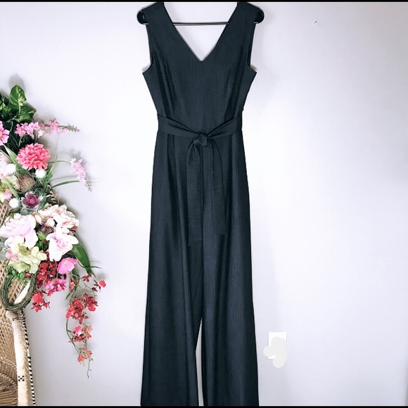 SOLD Calvin Klein wrap navy blue jumpsuit - Picture 3 of 8